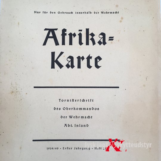 Wehrmacht Afrika Karte 1940/1941
