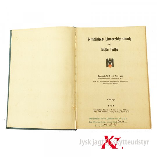 Tysk Undervisningsbog førstehjælp - 1938 (Marine)