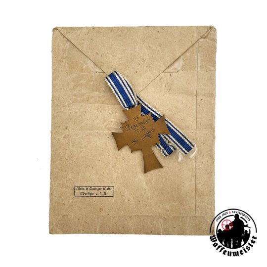 Tysk Mutterkreuz i Bronze m. tildelingkonvolut