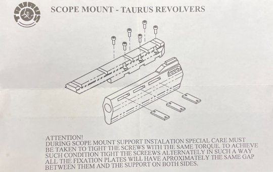 Taurus Tracker, M627,970,971 Weaver-Style Scope Mount