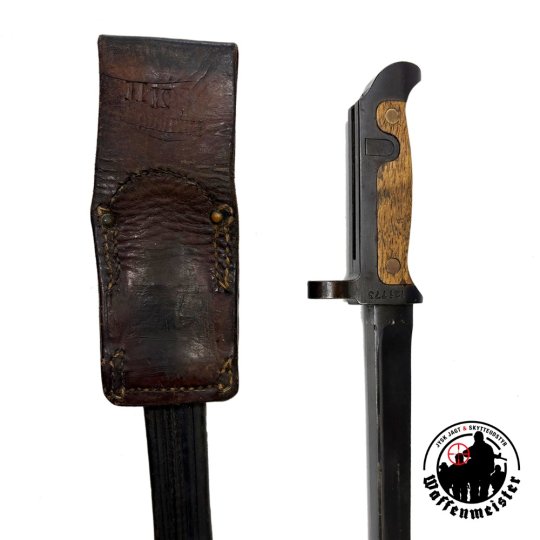 Dansk M1915 K&aring;rdebajonet m/l&aelig;derfr&oslash;