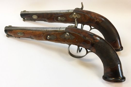 2 Tyske rejsepistoler - Årgang Ca. 1850